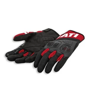 Guanti Moto Estivi da Uomo Tessuto-Pelle con Protezioni Summer C3 Rosso Nero 981 - Picture 1 of 3