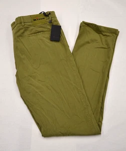 NWT KITON Mens Pants Trousers Green Cotton Button Closure Us 38 Eu 54 - Picture 1 of 7