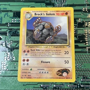 Brock's Golem 20/132 Gym Heroes Rare Pokemon Karte Mp - Bild 1 von 4