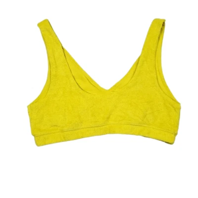 Sujetador deportivo de felpa Aerie Offline Recharge Summer Lights talla grande amarillo sin forro Foto 1 de 4