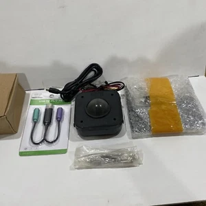 LED 2 1/4" Trackball MAME PS2 Arcade Pc With Bracket And Usb To Ps2 Adapter - Picture 1 of 8