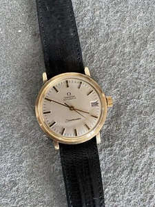 Omega Seamaster Uhr Herren Automatik Armbanduhr 10k Gold Filled Teju Lizard - Bild 1 von 10