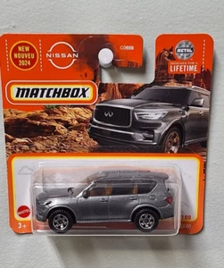 Matchbox - 2024 Series Car - SHORT CARD - Gray 2022 INFINITI QX 80 - Picture 1 of 2