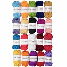 Knitting Crochet Yarn Lot Set Assorted Colors Craft DIY Starter Kit Yarn Skeins