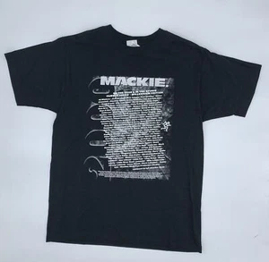 T-Shirt Vintage 2000 Y2K Mackie Running Man Attrezzatura Audio Nera Uomo Med - NUOVO - Foto 1 di 6