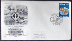 United Nations FDC 10th ANNIVERSARY of ENVIRONMENT PROGRAM NY 1982 (1-105) - Picture 1 of 1