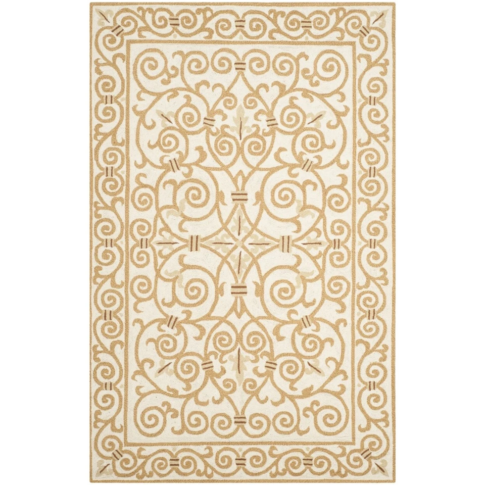 Safavieh Chelsea IVORY / GOLD 5'-3" '-3" Area Rug - HK11P-5