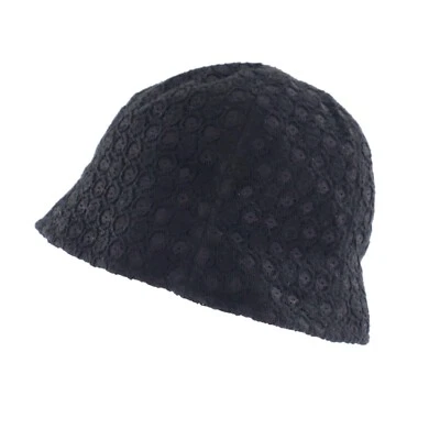 Sombrero Cubo Nine West Crochet Mujer O/S Negro Abuela Boho Twee Y2k Ropa de Calle Años 90 Foto 1 de 4