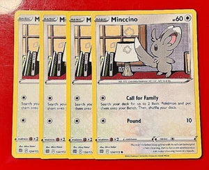 4x Minccino 124/172 Pokémon TCG Brilliant Stars Playset NM Common Lot Cute - Picture 1 of 1