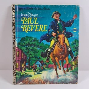 Vtg Little Golden Book Walt Disney's PAUL REVERE by Irwin Shapiro c1975 2nd - Imagen 1 de 12