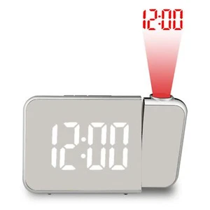 Digitaler Projektionswecker, dimmbar mit Projektion an der Decke, Wand, USB BE - Bild 1 von 17