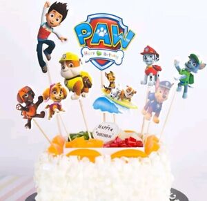 9Pcs Paw Patrol Cake Topper Cupcake Topper Birthday Party AU Stock Fast Delivery