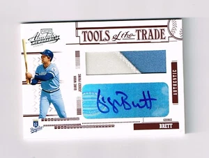 CAMISETA USADA GEORGE BRETT 2004 PLAYOFF TOTT JUEGO AUTOMÁTICO PRIME #4/5 KC ROYALS HOF SP - Imagen 1 de 2