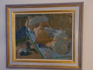Tom Coates Oil Painting Nude On Bed - Picture 1 of 5