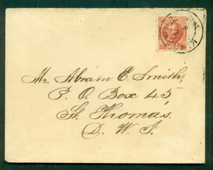 DWI 1911, 10 Bit gebunden von KINGSHILL mit knappem ""C"" (Christiansted) umgekehrter schöner Artikel - Bild 1 von 2