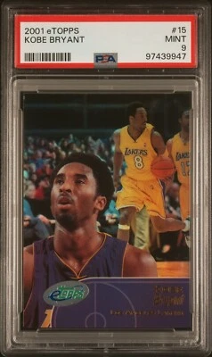 2001 etopps Kobe Bryant #15 PSA 9 Los Angeles Lakers (Pop 45) - Image 1 of 2
