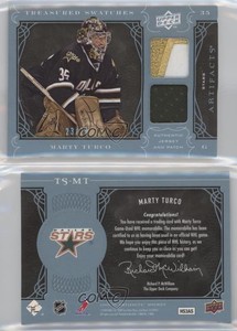 2009 Artifacts Treasured Swatches Blue Jersey/Patch /25 Marty Turco #TS-MT Patch