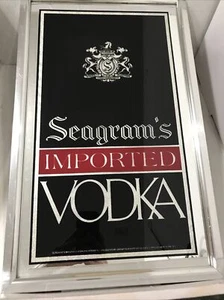 Vintage Seagram's importierter Wodka verspiegeltes Schild 21"" x 13"" (5-PRT-9) - Bild 1 von 3