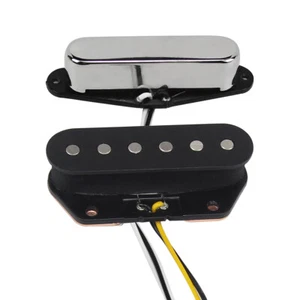 FLEOR Satz Vintage Alnico 5 TL E-Gitarre Single Coil Pickup Set Chrome+Black - Bild 1 von 7