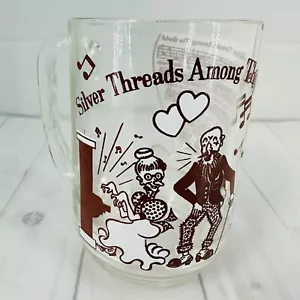 Vintage Hazel Atlas Drinking Beer Mug Silver Threads Among Us Lyrics Barware - Picture 1 of 10
