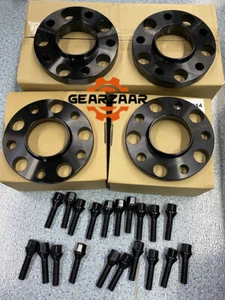 5x120 Staggered Wheel Spacers Kit (2) 15mm & (2) 20mm W/ Extended Bolts Fits BMW - Picture 1 of 5