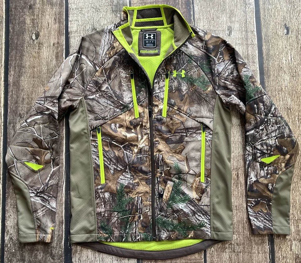 CHAQUETA CAMUFLAJE UNDER ARMOUR STORM 2 CONTROL DE AROMA INFRARROJO PARA HOMBRE PEQUEÑA EXCELENTE Foto 1 de 4