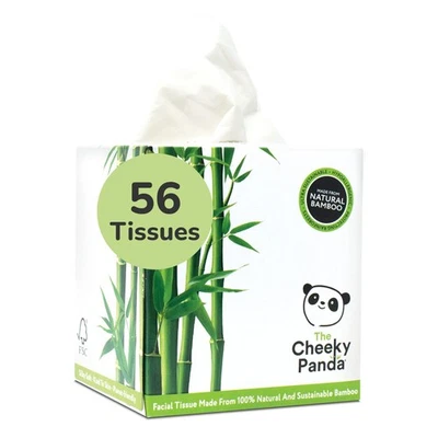 The Cheeky Panda Bamboo Facial Tissues Cube Box | Soft, Strong and Sustainable - Image 1 of 4