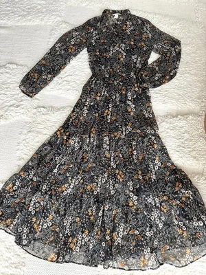 Gemustertes Maxi Kleid/Dress/Langes Kleid mit floralem Muster  36 - Bild 1 von 4