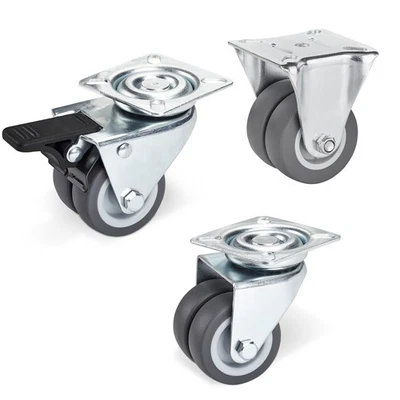 Transportrollen Schwerlastrollen Lenkrollen Ø50 mm Möbelrolle 100kg Stahl SOTECH - Bild 1 von 4