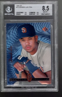 SLA210- 1994 SP #10 Derrek Lee FOIL RC - BGS NmMt+ (8.5) - Imagen 1 de 2