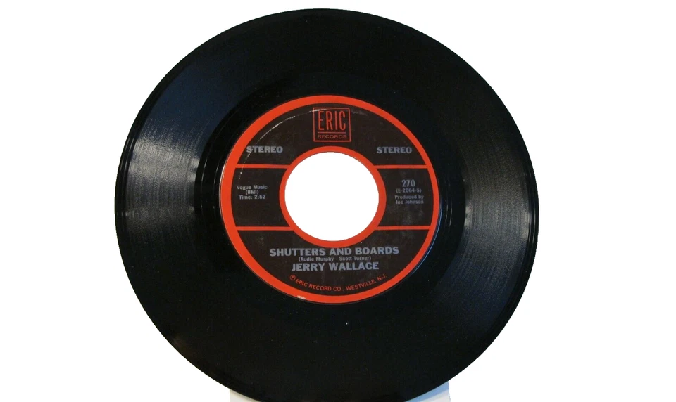 45 RECORD - JERRY WALLACE - SHUTTERS AND BOARDS - Image 1 of 1
