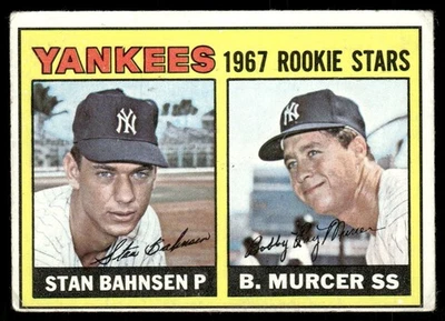 1967 Topps #93 Rookie Stars Stan Bahnsen RC Bobby Murcer - BUENO Foto 1 de 2