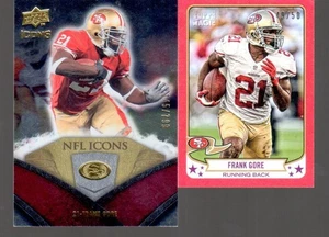 2 Frank Gore Both #/D SP 2013 Topps Magic Mini Red Low /50 2008 Icons /799 49ers - Picture 1 of 2