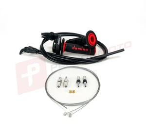 Domino KRE Black Quick Action Throttle, Cables + Grips for Husqvarna FS450 2015 - Picture 1 of 8