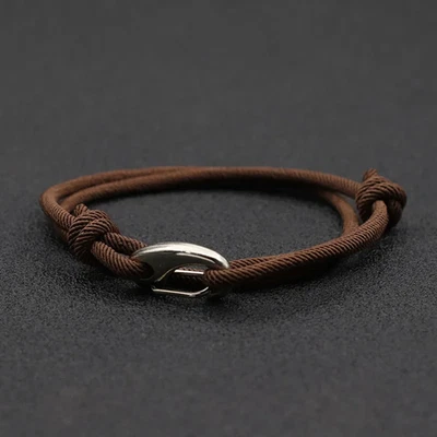 Pulsera Cuerda Ajustable para Hombre Mujer Estilo Doble Capa Regalo Foto 1 de 4