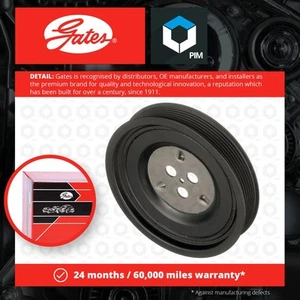 Crankshaft Pulley (TVD) fits LAND ROVER DEFENDER L317 2.2D 11 to 16 Gates New - Picture 1 of 4