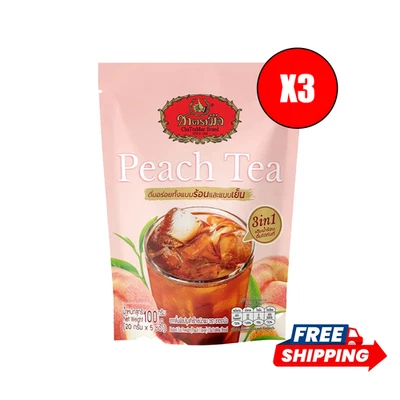 3x Polvo de té instantáneo de melocotón ChaTraMue 20 g x 5 sobres Foto 1 de 4