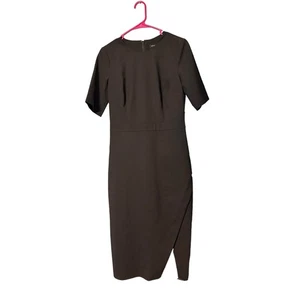Banana Republic Black Dress Short Sleeve Wool Spandex Career Dress Size 6 Tall - Picture 1 of 7