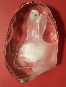 Französischer Crystal de Arques Kristallglas Hase Briefbeschwerer. Tolles Geschenk - Bild 1 von 7