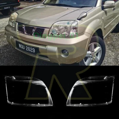 Par de carcasa de lente de faros + pegamento de sellado para Nissan Rogue X-Trail T30 2001-2007 Foto 1 de 4