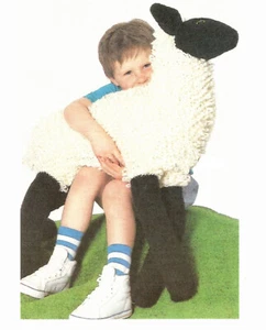 Large Toy Sheep Chunky Knitting Pattern In Loop Stitch Approx size 80cm Tall - Picture 1 of 1