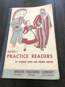 Vintage Practice Readers Book 1 Webster Publishing Clarence Stone Homeschool - Foto 1 di 4