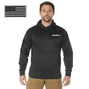Black SECURITY Concealed Carry Hoodie Sweatshirt & USA Flag Patch Sweat Shirt - Picture 1 of 9