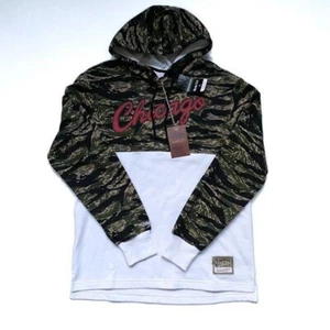 MITCHELL & NESS Chicago Bulls Tiger Camo Hoodie Size L - Picture 1 of 12