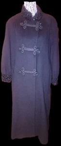Perry Ellis Portfolio Women's Black Long Coat Size 10 - Picture 1 of 8
