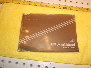 Volvo 1989 240 Genuine Volvo owner's OEM 1 Manual Only,Printed in Canada - Bild 1 von 12