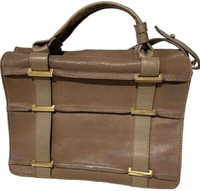 Allibelle Mensajero Túnel Bolso de Mano Bandolera Cartera Cartera Cuero Limo Vintage Foto 1 de 4