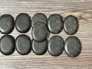 11Pcs Small Hot Massage Stones Set Natural Lava Basalt Heated Warmer Stone - Picture 1 of 5