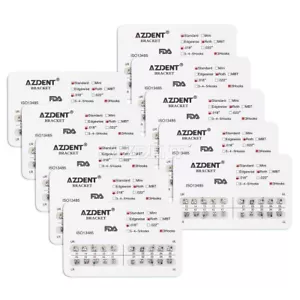 10 confezioni staffe ortodontiche dentali bretelle standard Roth.018 ganci 3 AZDENT - Foto 1 di 12