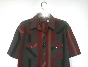 Vintage Wrangler X-Long Tails Western Shirt Men's Size 16 (Fit like Medium) Red - Picture 1 of 8